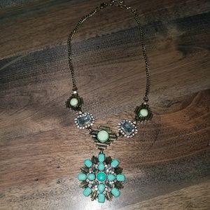 Statement necklace - turquoise green